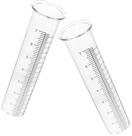 Kisangel Lot De 2 Tubes Pluviomètres pour Jardin 7 Pouces en Plastique Transparent, Remplacement Précis des Tubes du Pluviomètre, Lecture Facile des Précipitations, Usage Extérieur Et Domestique