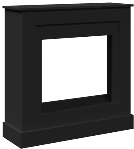 Generico Cornice per Camino Nera 90x30x90 cm in Truciolato,Casa e Giardino,Accessori caminetti e stufe a Legna,Nero,20.5 kg,854590