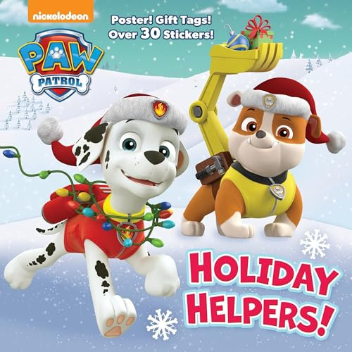 Holiday Helpers! (Paw Patrol): A Holiday Book for Kids and Toddlers with Over 30 Stickers (Pictureback)