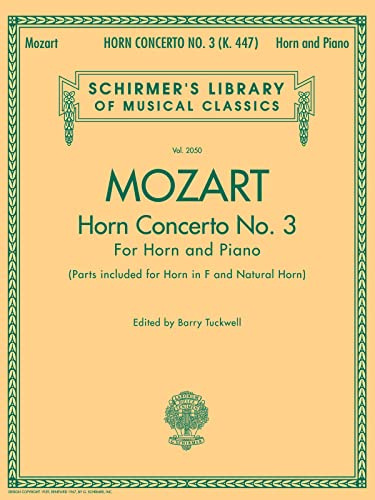 Konzert 3 Es-Dur KV 447 - Hrn Orch. Horn, Klavier