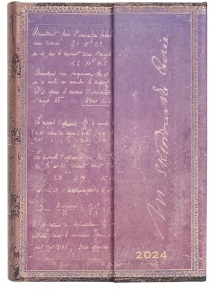 Paperblanks 12-Monatskalender 2024 Marie Curie, Die Wissenschaft der Radioaktivität | Tagesüberblick | Mini (100 × 140 mm)