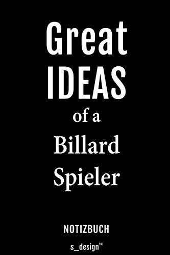 Notizbuch für Billard Spieler: Originelle Geschenk-Idee [120 Seiten liniertes blanko Papier]