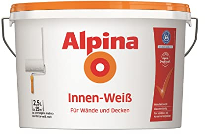 Alpina Wandfarbe Innen-Weiß 2,5 Liter matt