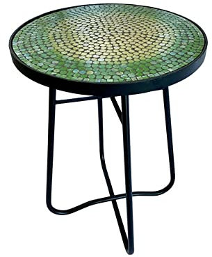 Urban Designs Mosaik Türkis Rund Accent Tisch