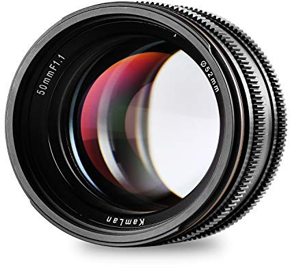 Objectif Kamlan 50 mm / F1.1 APS-C à focale fixe et à grande ouverture, objectif principal standard pour toutes les caméras sans miroir Fujifilm série X