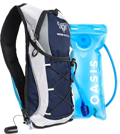 Water Buffalo Road Runner 12L Hydration Backpack, 2L Bladder, Arctic Blue