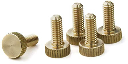 PrecisionGeek Brass Flat Knurled Thumb Screws M3×10 mm – Set of 5 for DIY, Electronics, PC Builds & Tool-Free Fastening