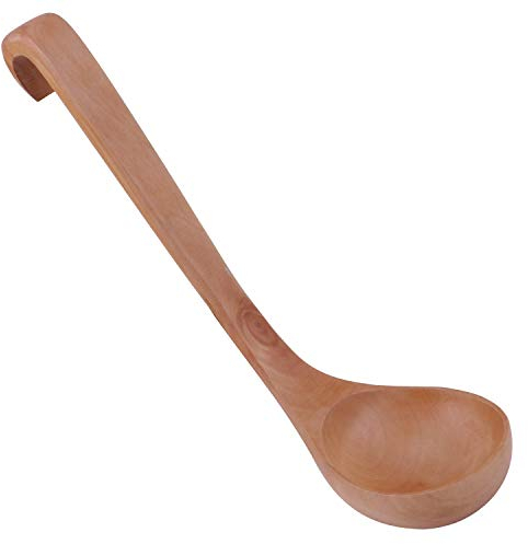 TsunNee Mestolo in legno per salsa, cucchiaio da zuppa in legno naturale, per porridge, 28 cm