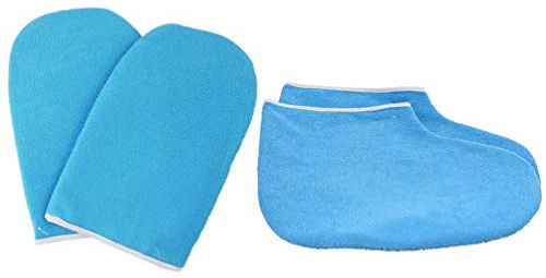 Lurrose Paraffinwachs Badhandschuhe Und Stiefeletten Kuscheln mit Dickem Paraffinwachs Wärmer-Schutz-Kit für Die Hand-Fußpflege-Spa-Therapie