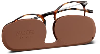 Nooz Optics - Blaulichtfilter brille ohne sehstärke Damen und Herren für Bildschirm, Smartphone, Gaming oder Fernsehen - Runde Form - Tortoise Farbe - Cruz Collection