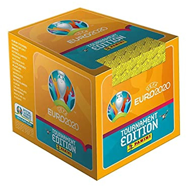 Panini France SA UEFA Euro 2020 Sticker 2021 Tournament Edition Box mit 50 Hüllen