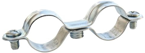 SOMATHERM FOR YOU - Doppelbefestigungsklammer - aus vernickeltem Stahl - Für Rohr Ø 14 mm - Bag 2 Teile