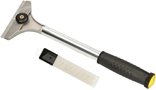 KOTARBAU® Grattoir à peinture de qualité supérieure 300 mm avec 10 pièces - Jeu de lames - Grattoir de sol en acier solide