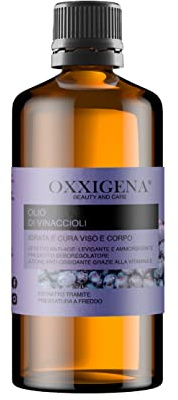 Oxxigena - Olio di Vinaccioli Puro al 100%, Confezione da 500 ml, Olio ad Azione Antiossidante, Ideale sulla Pelle per un Effetto Rassodante, Tonificante e Anti-aging