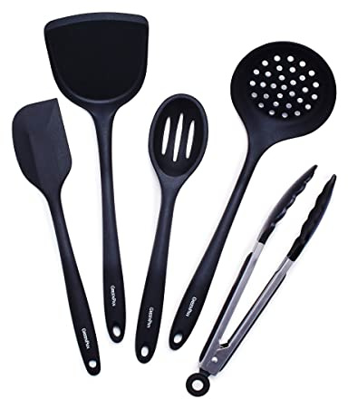 GreenPan Cooking Tools 5 Piece Utensil Set, Black
