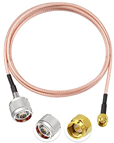 Eightwood SMA Kabel 100CM 4G LTE Antenneadapter N Kabel auf SMA RG316 für 4G LTE Antenne 4G DTV Industrieller 4G-Router WiFi Router Mobiler Hotspot Handy-Booster-System MEHRWEG