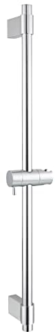 Tecmolog Duschstange Verstellbar 75 cm Brausestange Edelstahl Wandstange mit Duschkopfhalterung Universal für Handbrause, Chrom, BC4043-35