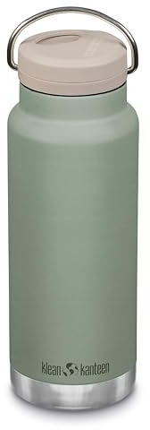 Klean Kanteen TKWide Isolierte Flasche – Drehverschluss, Stahlstrohhalm – Reise/Sport – Meeresspray, 907 ml