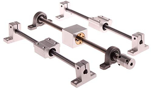 T8 vis sans fin plomb 8mm 100mm à 1200mm + axe optique + support de roulement KP08 + support de montage de boîtier 13 pièces, adapté for CNC, impression 3D, accessoires de machine de gravure (Size :