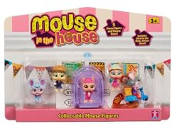 BANDAI Millie and Friends Mouse in The House CO07707 Pack of 5 Figures Toys, Collectible Toys, Imaginative Play, for Kids Ages 3 to 7