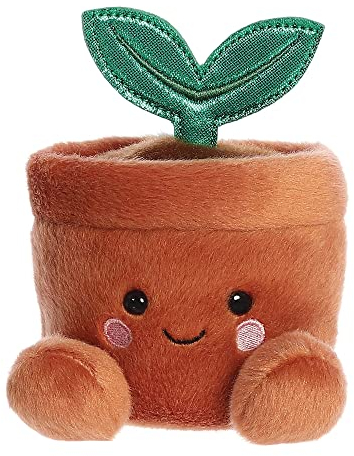 Aurora, 33793, Palm Pals Terra Potted Plant, 5In, Soft Toy, Brown