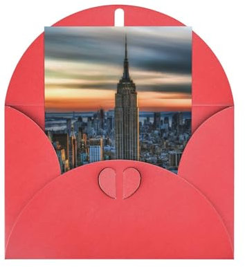 Grußkarten mit Aufdruck New York City, farbig, blanko, mit Umschlägen, Premium-Dankeskarte für alle Anlässe