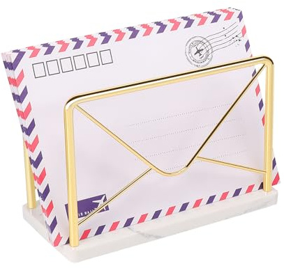 Jeasor Moderner Briefhalter für Heimbüro, Metall-Brief-Organizer, Sortierer für Schreibtisch, ausgeschnittenes Briefumschlag-Design, Rechnungsfüllpapier, Dokumentenregal, Umschlag-Aufbewahrungsregal