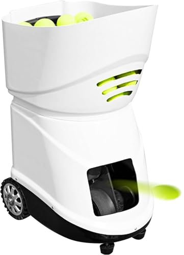 XLTEAM Automatischer Tennistrainer, Tragbarer Tennisballwerfer, Ladekapazität 150 Bälle, Serviergeschwindigkeit 20–140 Km/h, 6 Bis 8 Stunden Spielzeit, Für Multi-Ball-Übungen
