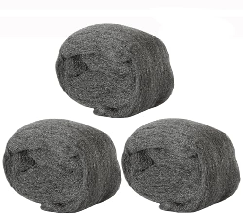 BaFra 3 Roll 3.5m 0000 Fine Steel Wire Wool for Rodent Control with Gloves, Scissors and Screwdriver, Wire Wool for Sealing Gaps, Cleaning, Polishing
