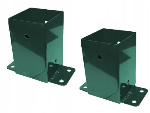 GigiToys® Steckerset 2 Schaukelverbinder grün | 90x90 mm 100° | Schaukelwinkel zum Vierkant balken | Halterunge für Spielplatz | Pfostenverbinder für Gartenschaukel | Pulverbeschichtet | Wandverbinder