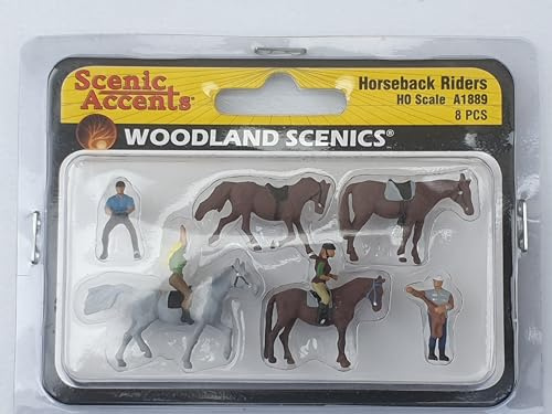 Woodland Scenics A1889 Reiter Pferde Reitunterricht Figuren Spur H0 HO 1:87 Horseback Riders