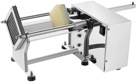 Tagliatrice elettrica for patatine fritte da 60 W, taglia patate automatico for patatine fritte, tritatutto for frutta e verdura, con lame sostituibili da 6/9/13 mm, for patate, carote, cetrioli, verd