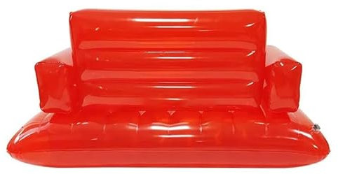 XHHBS Aufblasbarer Lounger Air Sofa Chair-Portable Water Proof Couch for Wanderungen, Picknicks, Outdoor, Pool Party Musik, Festivals & Hinterhof(Red)