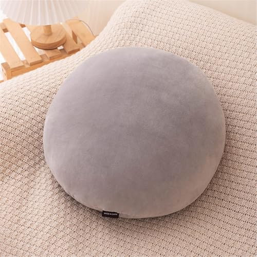 Ueiwffzo rund Kissen deko, 40 * 20cm Boho Kissen Kopfkissen Sitzkissen Dekokissen Couchkissen für Sofa Schlafzimmer Büro Auto (Grau)