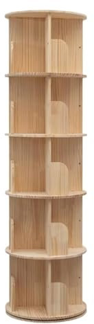 YGLEEULI Drehbares Bücherregal Rotierendes Bücherregal 360-Grad-Display, bodenstehendes Bücherregal, Lagerregal, multifunktionales Bücherregal