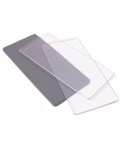 Craftelier - Set mit 3 transparenten Schneideunterlagen, kompatibel mit Minty Cut Stanzer, aus Polycarbonat, inklusive Schneideunterlage, Gravurunterlage und Bodenplatte, Maße 7,7 x 16,5 cm