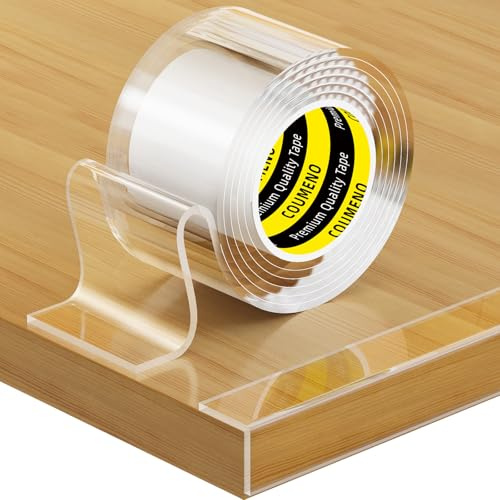 COUMENO Kantenschutz Baby Transparent - Eckenschutz, 50mm x 2m, 2mm dick. | Selbstklebender Eckenschutz mit starker Klebekraft. Weicher Silikon-Kantenschutz zum Baby-Schutz für Wände, Möbel & Betten.