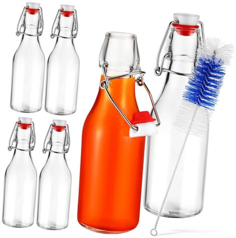 CONGARTENO 6pcs Glass Bottle Cleaning Brush Bottle Brush for Cleaning Swing Top Lids