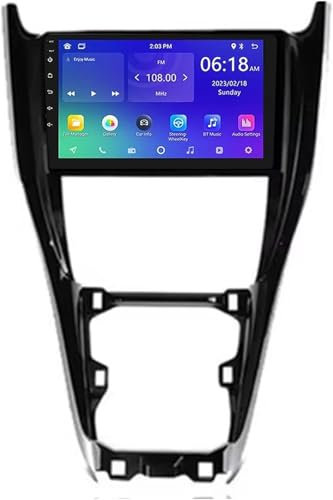 Android 14 Car Radio for T-oyota Harrier XU60 2013-2020 with Wireless Carplay & Android Car 9Touchscreen Radio Support GPS Navi 5G-WiFi Bluetooth 5.0 FM HiFi MIC SWC Camera (M120S)