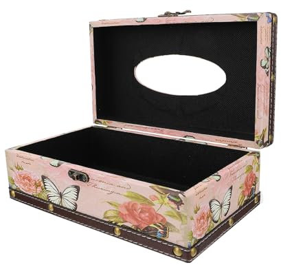 BUGUUYO 1stück Vintage Taschentuchhalter Europäischer Stil Eleganter Tissue-Dispenser Für Zuhause Und Auto Stilvoller Serviettenhalter Dekorative Aufbewahrung Für