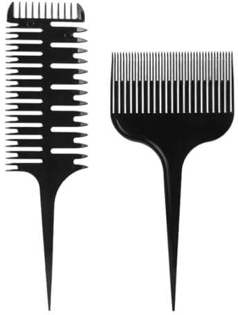 KAILIKETIY Set 2 Pettini a Coda Per Donne e Barbieri, Pettini Professionali Per Styling e Colorazione Chioma, Doppia Faccia Per Suddivisione e Stratificazione, Strumento Per Saloni e Uso Domestico
