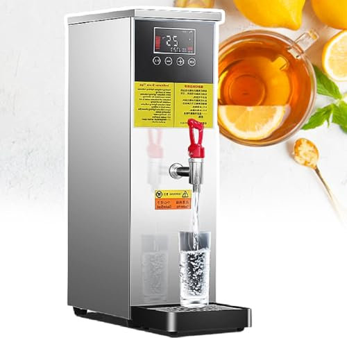 YXFAZPP 25l/40l/50l Water Boiler,Commercial Water Heaters,Stepping Type Boiling Water Machine,40-100°C Temperature Control,Heating Layer By Layer,For Hot Drinks (Silver 50l)