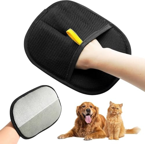 Gant Anti Poil Animaux Vetement, Gant pour Enlever les Poils, Brosse Poils Animaux pour Canapé, Meubles, Tapis, Siège Auto (1 pièce)