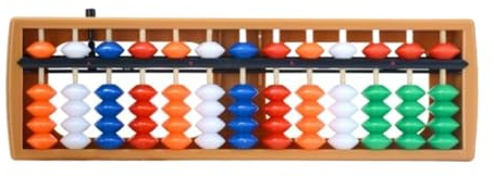 OUYUE Rechenschieber Abacus Abakus, Mathematik-Lernhilfe, Pädagogisches Mathematik-Lernhilfe-Angebot Mit Reset-Taste, 13 Reihen, 5 Perlen, Kunststoff-Abakus Abakus Lernspielzeug(Multi-Colored)