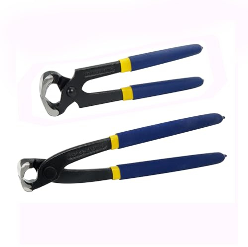 MANUFORE Kneifzangen Set 2-tlg., Zimmermannszange & Monierzange 210/225 mm | 2 Zangen in 210/225 mm zum Nägelziehen, Drahtschneiden und -binden – für Holzarbeiten, Renovierung, Bau und Werkstatt
