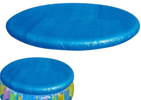 183cm 244cm De Diamètre Bâches/Couverture De Protection avec Attaches en Corde,Bâche pour Piscine Ronde, Bâche Durable Antipoussière Coupe-Vent pour Piscines Hors Sol Rondes