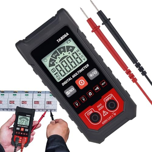 Multimètre Numérique Testeur - Testeur Ohm Volt Ampère - Kit Multimètre Analogique Détecteur de Batterie Voiture pour Applications Électriques Garage Automobile | Analyseur Batterie Voiture pour Circu