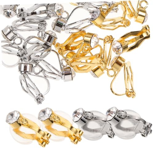 NIYANGLE Ohrclip-adapter aus Legierung Diy-ohrring-basis für Selbstgemachte Clip-ohrringe Ohrschmuck-zubehör für Durchstochene Ohren