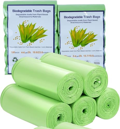 Lot de 80 sacs poubelle de 30 litres | Sacs poubelle robustes et partiellement biodégradables | Sacs de recyclage extra épais et solides pour cuisine, jardin et déchets ménagers en général | 60 x 65