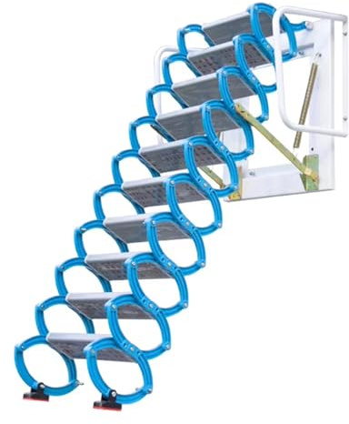 scala per soffitto Scala for soffitta in metallo retrattile e pieghevole da parete for interni ed esterni della casa telescopic(3.4-3.5m)